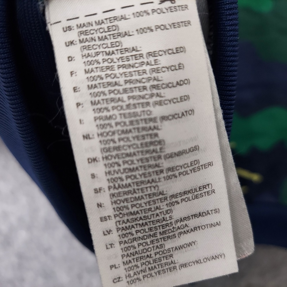 Adidas Kids Jacket XL Blue Camo Green Full Zip Primegreen 3 Stripes Athleisure - Picture 12 of 12